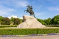 Monument to Peter the Great First on Senate square in Saint Petersburg, Russia