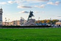 Monument to Peter the Great First on Senate square, Saint Petersburg, Russia