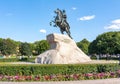 Monument to Peter the Great First on Senate square, St. Petersburg, Russia