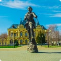 Monument to Peter the Great in Kamyshin, Volgograd region Royalty Free Stock Photo