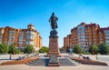 Monument to Peter the Great on the waterfront Astrakhan