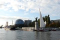 Monument to the pioneers of ocean fishing and the statue of Nicholas the Wonderworker in Kaliningrad Royalty Free Stock Photo