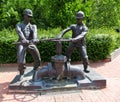 Monument to plumbers in Kremenchuk, Ukraine Royalty Free Stock Photo