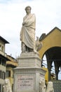 Monument to poet Dante in Florence. Statue of Dante Alighieri - Florence, Italy Royalty Free Stock Photo