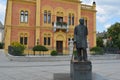 Monument to the poet Jovan Jovanovic Zmaj in the center of Novi Sad Royalty Free Stock Photo