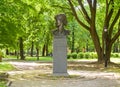 Monument to poetess Anna Akhmatova in Kyiv. General view