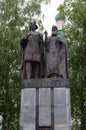 Monument to Prince George Vsevolodovich and Saint Simon of Suzdal, the founders of Nizhny Novgorod. Royalty Free Stock Photo