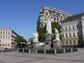 The monument to Princess Olga, the holy Apostle Andriy Pervozvannym and the enlighteners of Cyril and Methodius. Kiev Royalty Free Stock Photo