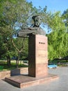 Monument to Pyotr Petrovich Schmidt one of the leaders of Sevastopol Uprising