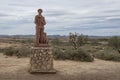 Monument to the reaper Monumento al Segador in Badlans of Navarre Bardenas Reales de Navarra Royalty Free Stock Photo