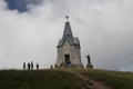 Monument to the Redeemer and the statue of Papa Paolo VI at Monte Guglielmo, Lombardy, Italy