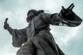 The monument to the regimental priest in the city of Maloyaroslavets of the Kaluga region in Russia.