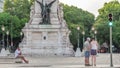 Monument to the Restorers timelapse at Restauradores Square Lisbon, Portugal