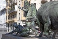 Monument to running of the bulls encierro Royalty Free Stock Photo