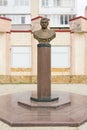 Monument to Russian hero Vyacheslav Mikhailovich Evskinu mounted on Evskina Boulevard in Anapa