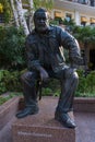 Monument to Russian Soviet writer, journalist, poet Julian Semenov in Yalta