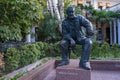 Monument to Russian Soviet writer, journalist, poet Julian Semenov in Yalta