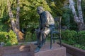 Monument to Russian Soviet writer, journalist, poet Julian Semenov in Yalta