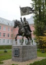 The monument to Saint Prince of Moscow Dmitry Donskoy on the site of the first Moscow cadet corps.