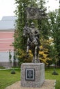 The monument to Saint Prince of Moscow Dmitry Donskoy on the site of the first Moscow cadet corps.