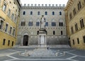 Monument to Sallustio Bandini in Piazza Salimbeni. Siena, Italy Royalty Free Stock Photo