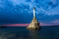 Monument to the Scuttled Warships in Sevastopol in sunset