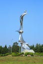 Monument to the Seagull in the Siberian city of Surgut Russia