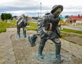 A monument to the sheep herder Monumento al Ovejero in Punta Arenas, Chile.