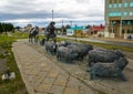 A monument to the sheep herder Monumento al Ovejero in Punta Arenas, Chile.