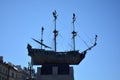 monument to a ship on a pedestal in St. Petersburg