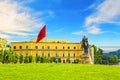 Monument to Skanderbeg in Scanderbeg Square in the center of Tirana, Albania