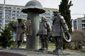 Monument to the Soviet-Georgian film Mimino close up
