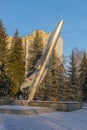 Monument to Soviet pilots in Russia Royalty Free Stock Photo