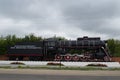 Monument to the Soviet steam locomotive. Ryazan region, the city of Sasovo.