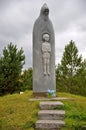 Monument to St. Sergius of Radonezh in historic village Radonezh, Moscow Oblast, Russia