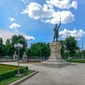 Monument to Stefan cel Mare in Chisinau, Moldova Royalty Free Stock Photo