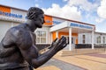 Monument to strongman Prokofiy Ryabov. Panino. Russia