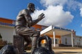 Monument to strongman Prokofiy Ryabov. Panino. Russia