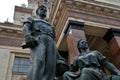 Monument to students by Moscow State University named after Lomonosov, main building.