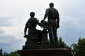 Monument to students by Moscow State University named after Lomonosov, main building.