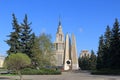 Moscow, Russia -May 03, 2019: Monument to students and staff of Moscow State University and the University