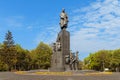 Monument to Taras Shevchenko in the center of Kharkiv, Ukraine