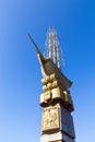 Monument to the 300th anniversary of city Lipetsk Royalty Free Stock Photo