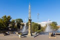 Monument to the 300th anniversary of city Lipetsk Royalty Free Stock Photo