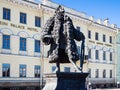 Monument to Trezzini in St Petersburg city, Russia Royalty Free Stock Photo