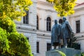 monument to Tsereteli and Chavchavadze in Tbilisi Royalty Free Stock Photo