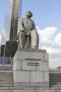 monument to Tsialkovsky in Moscow at VDNKh, conquest of space