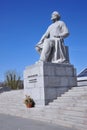 Monument to Tsiolkovsky, the founder of the theory of cosmonautics, Moscow, Russia.