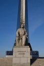 Monument to Tsiolkovsky Ã¢â¬â Russian and Soviet philosopher, inventor and school teacher. Founder of theoretical cosmonautics -