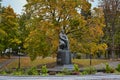 Monument to Turgenev writer in Oryol city park